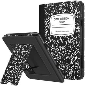 Fintie Stand Case for 7.8" Nook GlowLight 4 Plus Tablet (2023 Release) - Premium PU Leather Sleeve Cover with Card Slot and Hand Strap, Composition Book
