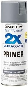 Rust-Oleum 334017 Painter's Touch 2X Ultra Cover Spray Primer, 12 oz, Flat Gray