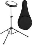 TIGER DHW4-BK 8” Practice Pad and Stand Pack for Beginners - Warm-Ups and Practice Snare Drum Rudiments Black