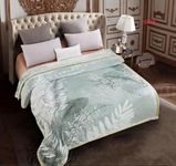 Bezzilish Home Luxury Style King Size Double Bed Blankets for Heavy Winter with Ultra Satin Special for Gift Purpose with Fancy Bag Packing Color - Green