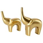 Ikea Metal Decoration Elephant Figurine (Gold) -Set of 2