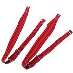 Adjustable PU Leather Accordion Shoulder Straps Set Comfortable Accordion Belt Set Soft Wear-resistant Accordion straps for 16-120 Bass Accordions (Red)