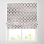 Fully Lined Patterned Roman Blinds for Windows - Durable Fittings Easy Fit - Roman Blind (Navy Daisy Geometric 91.5cm)