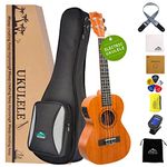 EASTROCK Tenor Ukulele Mahogany Beginner Electric Built-in Digital Tuner Ukelele 26 inch Big PackageKit. Ukulele Ukalalee Suitable for adults, Beginners. (26-Mahogany-EQ)