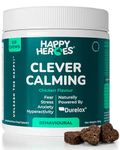 Happy Heroes - Clever Calming Dog Treats, 100% Natural Supplement, Behavioural Health, Reduces Stress, Fear, Hyperactivity, Aggression, Dog Anxiety Relief & Relaxation, 120 Grain Free Dog Treats