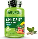 NATURELO One Daily Multivitamin for Men - with Natural Food-Based Vitamins, Minerals, Fruit & Vegetable Extracts - Best for Maintaining Essential Nutrients - 120 Vegan Capsules | 4 Month Supply