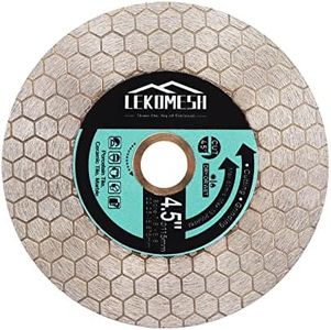 LEKOMESH Tile Blade 4.5"/115mm Diamond Saw Blade Hexagon Design for Cutting and Grinding Granite Marble Ceramic Porcelain Tile,Arbor 7/8"-5/8"