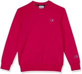 Champion Unisex Kids FRE TRY K CLOGO CREW Sweatshirt, Electric Fuchsia, 12 US