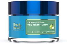 Blue Nectar Natural Vitamin C Face Cream for Glowing Skin, Dark Circle Removal Cream with Green Apple and Almond Oil (13 Herbs, 50gm)