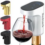 Redsack Electric Wine Decanter Aerator Dispenser Pourer Whiskey Adjustable Quantity Liquor Wine Pump Birthday Gift for Men Women Mom Dad Boss Brother Husband Funny Unique Gifts for Him (White)