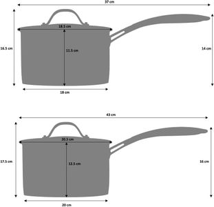 ProCook 4-Piece Stainless Steel Saucepan Set – Durable Cookware