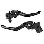 Psytfei Motorcycle Brake Clutch Lever Brake Clutch Control Powersports Brake Levers Adjustable Aluminum Alloy Replacement(zwart)