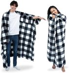 Adult Wearable Blanket with Sleeves - Wearable Blanket Adult - Wearable Blankets for Women - Cozy Gifts for Women and Men, Gifts for Girlfriend - Gifts for Mom - Birthday Gifts for Women Checkered