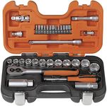 Bahco S330 Socket Set 34 Piece 1/4 and 3/8 Square Drive