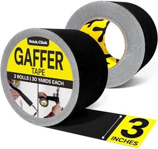 Gaffers Tape - 3 Inch x 30 Yards - 2 Roll Pack Black Gaffer Tape - Gaff Tape - Non-Reflective, Easy Tear, Water Resistant, No Residue Cable Tape - Floor Tape for Electrical Cords - Black Tape