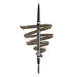 NYX Professional Makeup Micro Brow Pencil, Dual Ended with Mechanical Brow Pencil and Spoolie Brush, Vegan Formula, Shade: Ash Brown