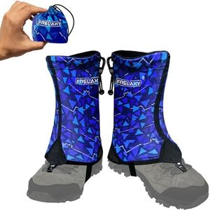Frelaxy Ultralight Trail Gaiters for Hiking & Running – Breathable, Wear-Resistant Low Shoe Gaiters, Protect Feet from Rocks, Mud, Dust & Debris (Blue)