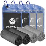 YQXCC 4 Pack Cooling Towel (40"x12") Cool Cold Towel for Neck, Microfiber Ice Towel, Soft Breathable Chilly Towel for Yoga, Golf, Gym, Camping