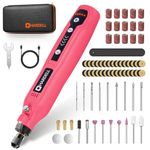 HARDELL Mini Cordless Rotary Tool, 5-Speed 3.7V rechargeable Rotary Tool Kit with 61 Accessories, USB Charging Multi-Purpose Power Tool for Sanding, Polishing, Drilling, Etching, Engraving, DIY Crafts