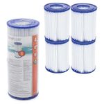 Bestway Filter Cartridges for Pool/Swimming Pool/Pumps, Intex, Size 2, Pack of 4