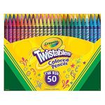 Crayola Twistables Colored Pencil Set, School Supplies, Coloring Gift,50 Count