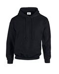 D&H CLOTHING UK Premium Adult Unisex Premium XS-6XL Pullover Heavy Blended Hooded Fleece Jumper Work Wear Sweatshirt Hoodies Top Plain BNW Unisex Black