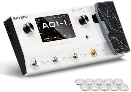 HOTONE Pédale Multi-Effets Double Chaîne d'Effets Modélisation d'Ampli de Guitare Basse Simulation de Cabines IR avec Pédale d'Expression Boucle FX E/S MIDI Interface Audio USB OTG Stéréo Ampero II