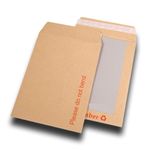 indigo® A4 C4 Board Back Brown Manilla Envelopes Peel Seal for posting mailing home office and ecommerce -eco friendly (50)