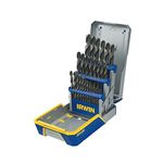 Irwin Industrial Tools 3018005 Black and Gold Oxide Metal Index Drill Bit Set with Case, 29-Piece