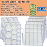 KAIHENG 96PCS Mounting Tape, Double Sided Tape for Wall, Picture Hanging Strips Heavy Duty Removable Mounting Squares, Multipurpose Clear Adhesive Putty for Desk, Decoration, Art Craft