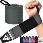 RDX Weight Lifting Wrist Support Wraps, IPL USPA Approved, Elasticated Pro 18” Cotton Straps, Thumb Loop, Powerlifting Bodybuilding Fitness Strength Gym Training WOD Workout, Gymnastics Calisthenics