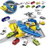 Frontoytall Airplane Toy, Transport Cargo Airplanes for Kids 3-12 Years Old, Mini Cars, Plane for Birthday, Aeroplane for Boys Girls Toddlers, ASTM Certified, Blue