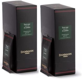 Dammann Frères® | Tè Verde al Gelsomino | Green Tea Jasmine Bustine - 2 x 24 Bustine (96 Gr) | Tè Bustine Confezioni | Miscela di Tè Verde Cinese