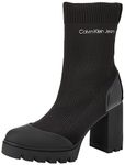 Calvin Klein Jeans Women Mid Boot Platform Knit, Black (Triple Black), 6.5 UK