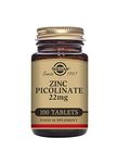 Solgar Zinc Picolinate 22 Mg Tablets - Healthy skin, hair and nails - Highly absorbable premium form, Easy to Swallow - Vegan, Pack of 1, 100 Tablets