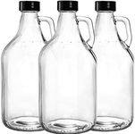 ZEAYEA 3 Pack Glass Growlers, 64 oz