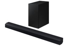 Samsung C450 2.1ch 300W Soundbar Speaker (2023) - Bluetooth Soundbar with 4 Speakers, Bass Boost 6.5" Subwoofer, 3D Wireless Surround Sound, Smart Game Mode, Adaptive Audio & Wall Mount Kit Included