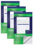 Better Office Products Sales Order Books, 3 Pack, 2-Part Carbonless (White/Canary Yellow), 4-1/8 x 7-3/16 inches, 50 Sets per Book, 150 Total Sets, 3 Books