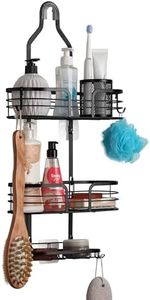 BELLE VOUS Support de Douche a Suspendre en Métal - Organisateur de Douche sans Percage - Panier de Rangement - Etagere Porte Savon pour Salle de Bain - Étagère pour Accessoires