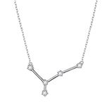 Clara Cancer 925 Sterling Silver Horoscope Astrology Star Constellation Zodiac Sign Pendant With Chain Birthday Gift for Women and Girls