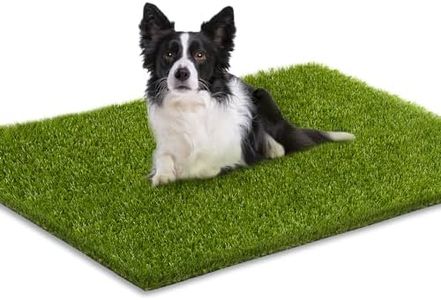 CooRug Artificial Grass, 36 x 24 Inches Fake Grass for Dogs, Reusable Dog Grass Pee Pads with Drainage Holes for Dog Potty Training Outdoor Indoor Door Mat Decoration