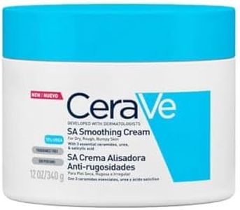 CeraVe Crème lissante SA pour peaux rugueuses et bosselées 340 g avec de l'acide salicylique et 3 céramides essentiels (l'emballage peut varier)
