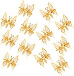 12 Pieces 3D Butterfly Hair Clips Gold Metal Moving Butterfly Hair Barrettes Hair Clamps Pins Claw Clips Cute Butterfly Hair Styling Accessories for Women and Girls