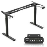 INMAKER Standing Desk Frame, Standing Desk Legs Dual Motor, 2 Height Version Adjustable Sit Stand Desk Base, Electric Stand Up Desk Frame (Frame Only)