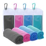 SZELAM 40"x12" Cooling Towel,4 Packs Cooling Towels for Neck and Face,Gym Towels,Soft Breathable Chilly Towel for Workout,Yoga,Golf,Camping,Outdoor Sports Towel for Instant Cooling Relief