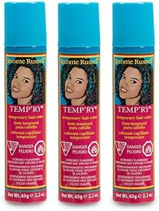 Jerome Russell Temp'ry Spray-on Blue-Black Hair Color, 2.2oz x 3 pack