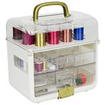 SINGER Sew-It-Goes-255 Piece Kit & Craft Organizer Sewing Case Storage with Metallic Embroidery Thread (11771)