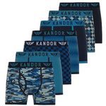 Kandor mens boxers – boxer shorts for men multipack of 7, comfortable stretch cotton men’s underwear trunks, colourful & black underpants, multi pack man briefs JECKERS (L,JECKERS Pack A)