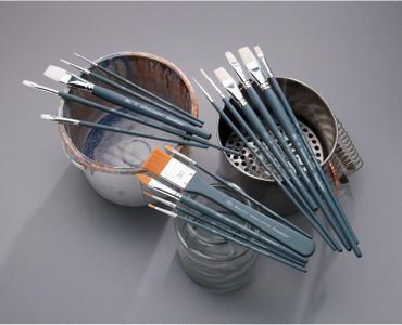 Winsor & Newton Watercolour Brush Set, 6-Pack – Short Handle, Multicolour