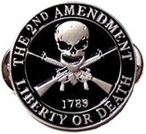 The 2nd Amendment Liberty Or Death Skull Gun Rights Lapel Hat Pin PPM7500 (1 Pin)